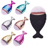 New Mermaid design 6 colors Soft kolinsky hair Nail Cleaning Brush Nail Brush Manicure Tool Nail Dust Cleaner